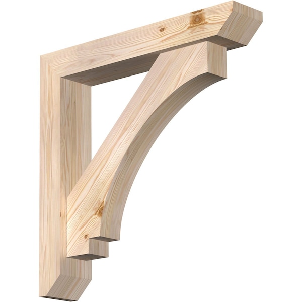 Ekena Millwork Imperial Slat Smooth Bracket w/ Offset Brace, Douglas Fir, 5 1/2"W x 30"D x 30"H BKT0604X30X30IMP06SDF - main